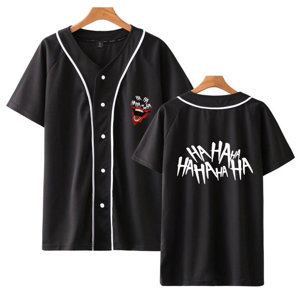 Homens/mulheres Tops de verão T-shirt Baseball Haha Joker 3D Imprimir Harajuku Streetwear Hip Hop Manga curta Baseball Roupas engraçadas