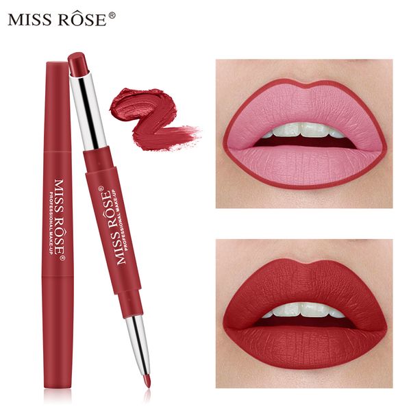 

red batom mate lips makeup new color matte lipstick pencil waterproof lasting velvet lip stick pen maquiagem miss rose