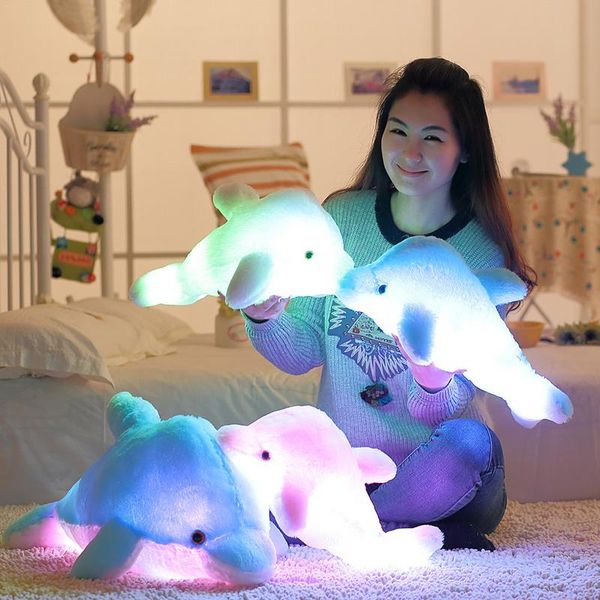 

glowing plush stuffed animal dolls music dolphin plush toy pillow