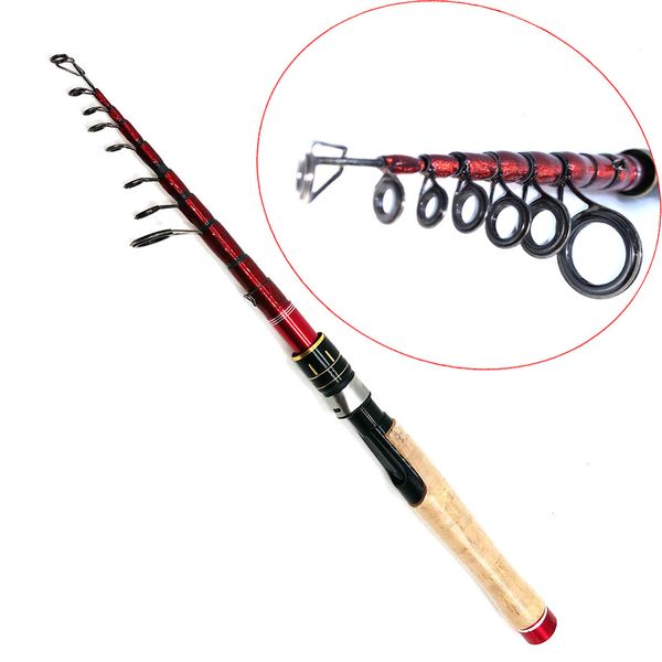 

ultralight spinning lure rod carbon fiber short travel rod 1.6-2.7m boat rock stick pesca pole