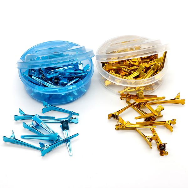 

48pcs mini алюминиевый зажим для волос heat resistant металла парикмахерского зажим для hairstyling парикмахерская зажимы 5.3cm