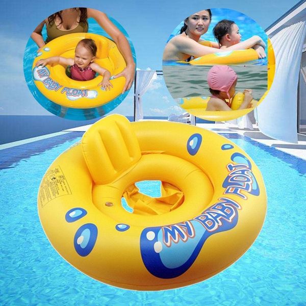 

baby swim toddler float ring seat yellow cartoon boat 0-2years safety swimming circle accessories