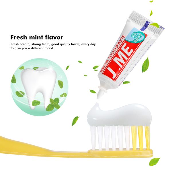 

1 set of disposable toothbrush and toothpaste for l, plastic travel tooth cleaning tool for drip transportation