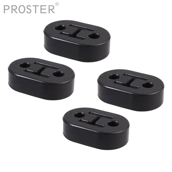 

autoutlet 4 pcs for car rubber exhaust tail pipe 2 holes diameter 11mm mount bracket hanger black /blue