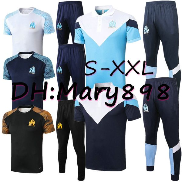 

olympique de marseille soccer wear 2020 2021 payet benedetto thauvin sakai germain rami cabella occer sets/tracksuits kits size s m l xl, Black