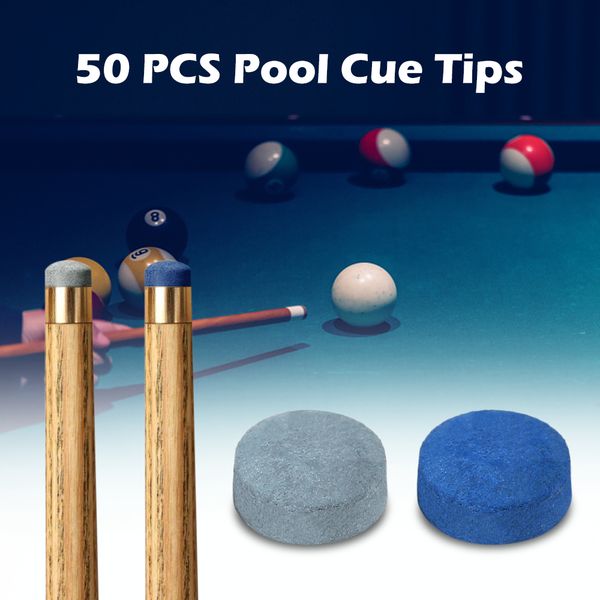 

50 pcs 9mm / 10mm / 12mm 13mm pool cue tips billiard cue head snooker cue tips billiard accessories