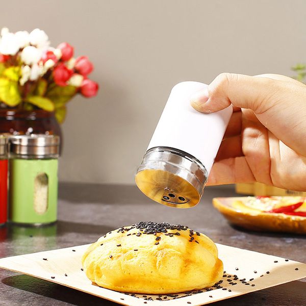 

seasoning boxes stainless steel condiment container powder cans pepper bottle kitchenware barbecue cruet