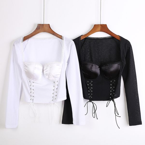 

women shirts women long sleeve shirts womens blouses square collar, White