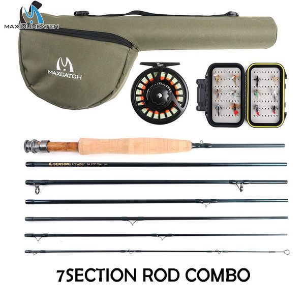 

maximumcatch 7-8sec travel fishing rod combo 6/7/8wt 9ft graphite im10/30t+36t carbon fiber rod with reel kit