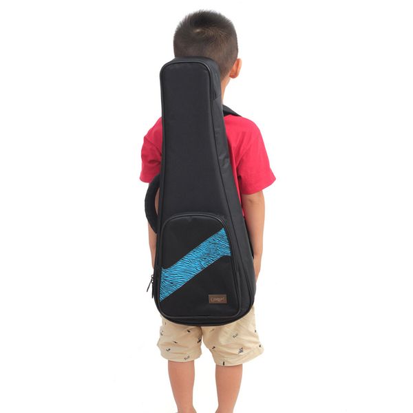

blue ukulele gig bag soft padded carrying protect backpack