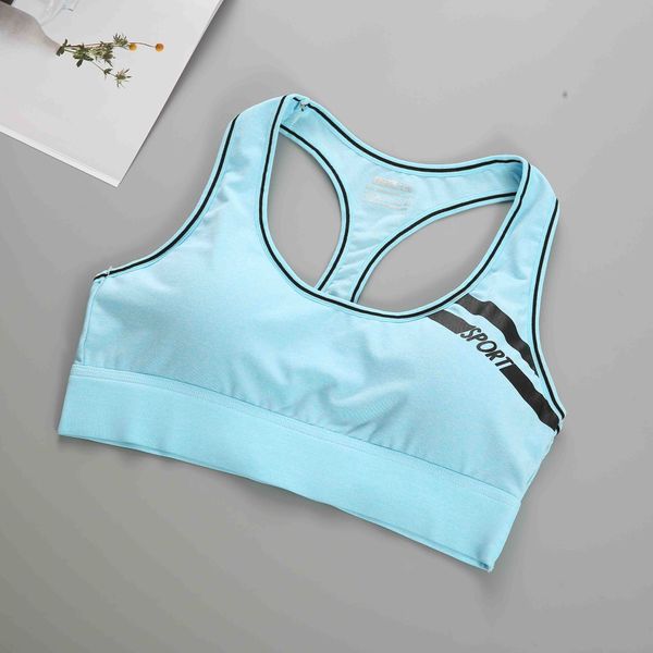 

2 pcs women sports bra with brest pad yoga gym vest fitness underwear, White;red