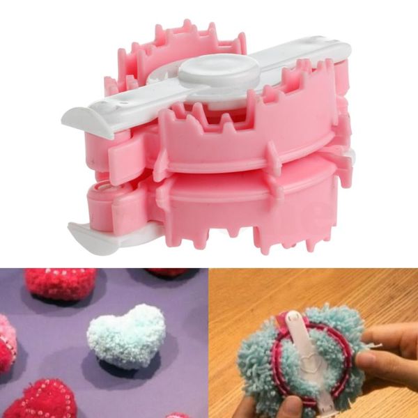 

heart shape pom pom maker fluff ball weaver baby knitting craf tool small 50mm, Black