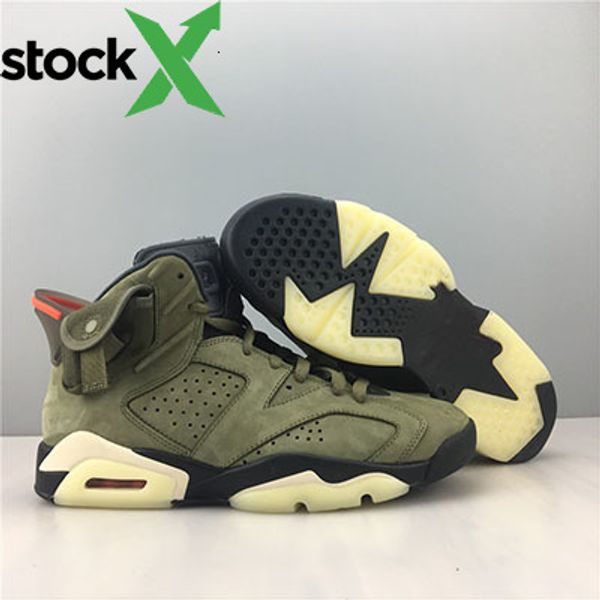 

with box 2019 mens basketball shoes sneakers 6s medium olive suede outdoor sports shoes for men brand designer trainers us7.5-13, Black