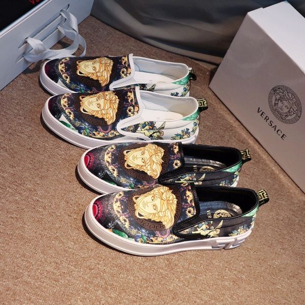

high-end luxury fashion designer shoes men's party casual shoes lazy slip-on slippers triple platform men's shoes vintage medusa p, Black