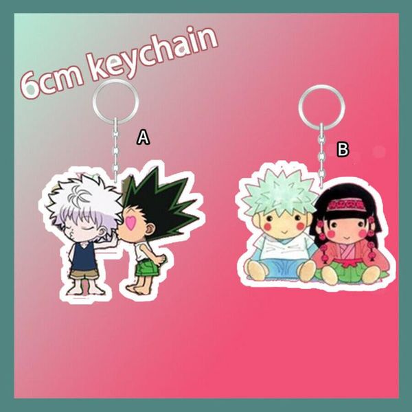 

acrylic keychain strap keyring x killua zoldyck kurapika couple, Silver