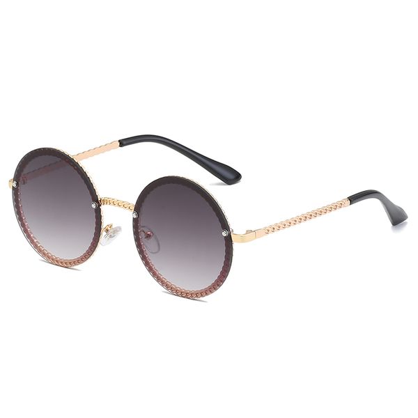 

women's designer sunglasses brand fashion stylemixed retro round frame women's glasses uv protection lens gold frame round sunglas, White;black