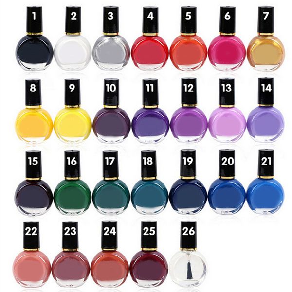 

26 color 10ml nail art stamp stamping transfer polish acrylic gel varnish french tip painting printing desgin image manicure oil