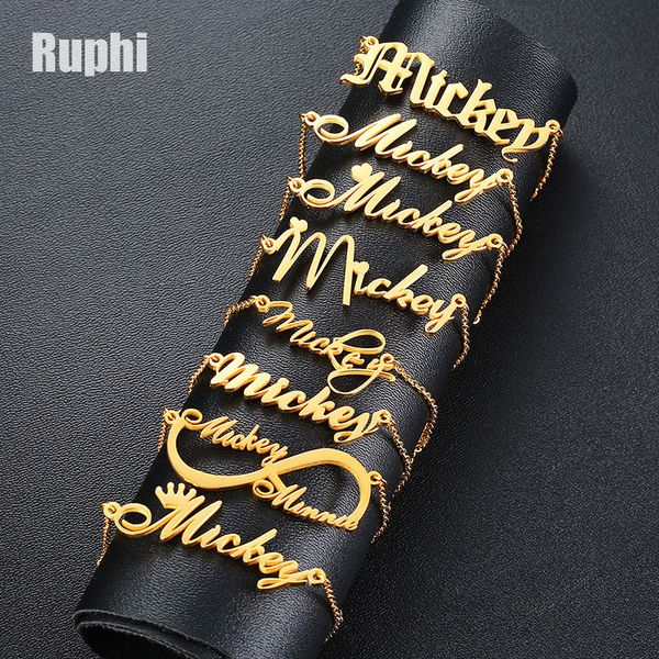 

custom english names words letters pendant chocker necklace women's titanium steel diy necklace 2020 jewelry, Silver