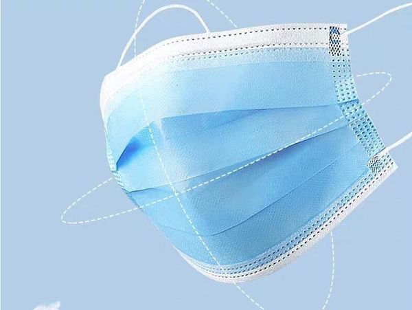 

dhl ship 50 1pcs face 3 laymouth ers dustprooffacial mouth mask er masks set dust blue for outdoor home use office 38by