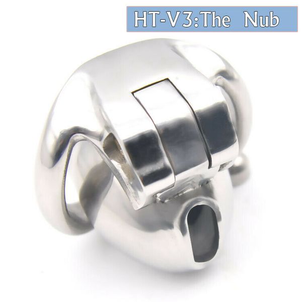 Dispositivos de castidade HT V3 316 dispositivo de castidade masculino de aço inoxidável com nó inchado A143