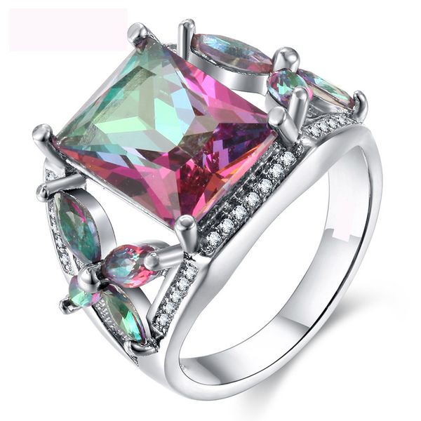 

wholesale new colorful female fashion jewelry creativity rings jewel girl ring wedding party birthday feminine gifts for women, Silver