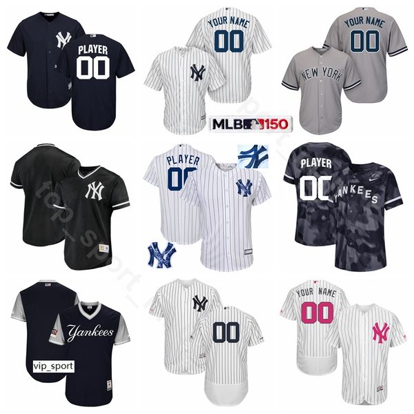 

New York Baseball Yankees 99 Aaron Judge Jerseys 25 Gleyber Torres 11 Brett Gardner 45 Luke Voit 26 DJ LeMahieu Grey White Blue