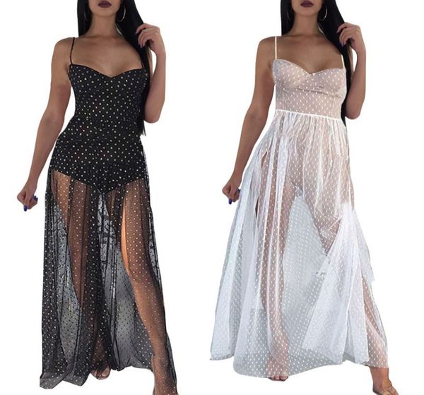 vestito elegante trasparente