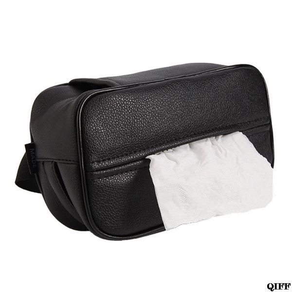

car tissue box pu leather tissue holder pumping paper case,auto universal sun visor paper organizer napkin container