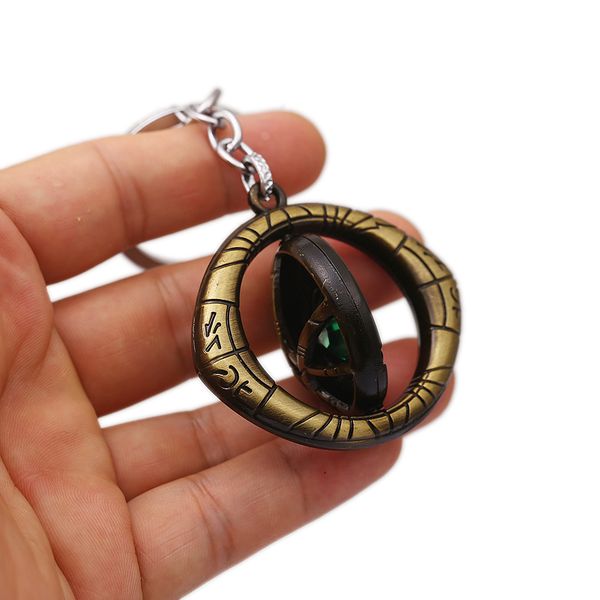 

cwfdy avenger strange infinity time stones necklace keychain figure rotatable pendant model toys strange necklace, Silver