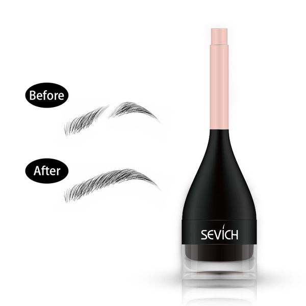 

3d eyebrow fiber extension cream waterproof instant eyebrow eyelash hair extension with eye brow brush for women and men make up