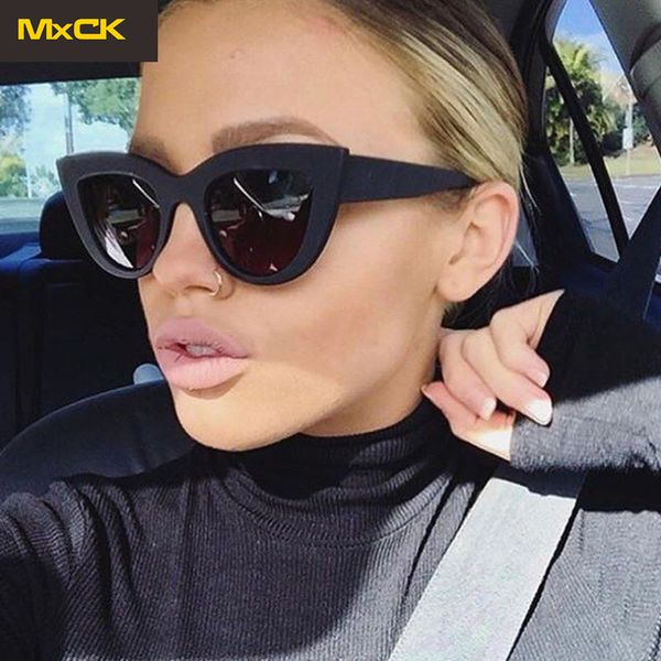 

mxck sunglasses retro cat eye sunglasses lady fashion, White;black