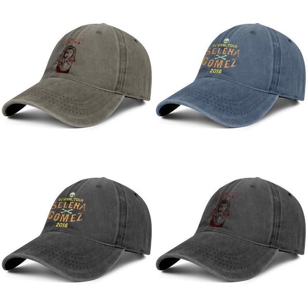 

selena gomez revival tour 2016 mens and womens baseball denim cap design designer golf classicblank vintage stylishteam hats art vector, Blue;gray