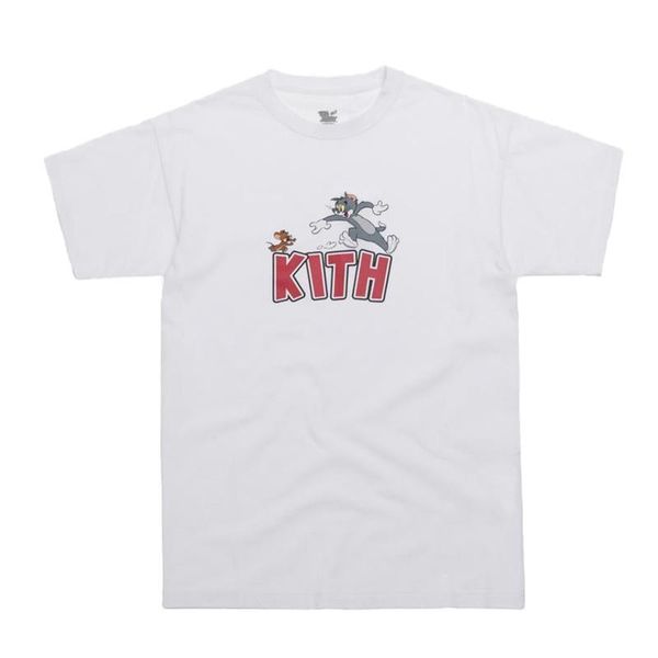 

19ss том джерри tee кошка и мышь мультфильм printed мужчины женщины футболку простой лето с коротким рукавом street скейтборд tee hfymtx567, White;black