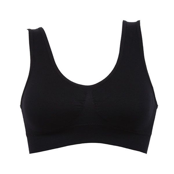 

women girls breathable underwear sport yoga bras outdoor women seamless solid bra fitness bras s-3xl, White;black