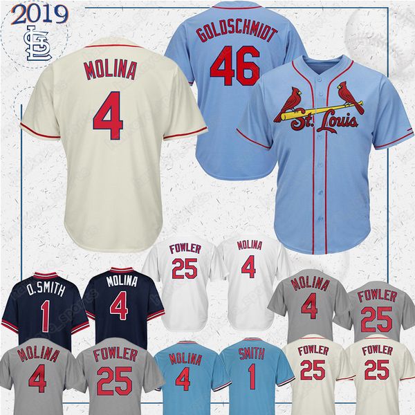 

St. jerseys Louis Cardinals 4 Yadier Molina 46 Goldschmidt Yadier jersey 1 25 Dexter Fowler baseball jerseys
