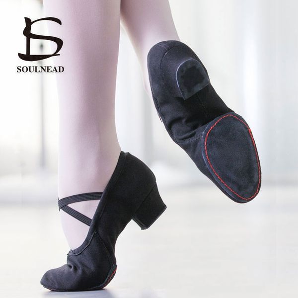 

women ballet shoes girls kids ballet dance shoes soft sole low heels jazz dancing pink/black/red women's exercise