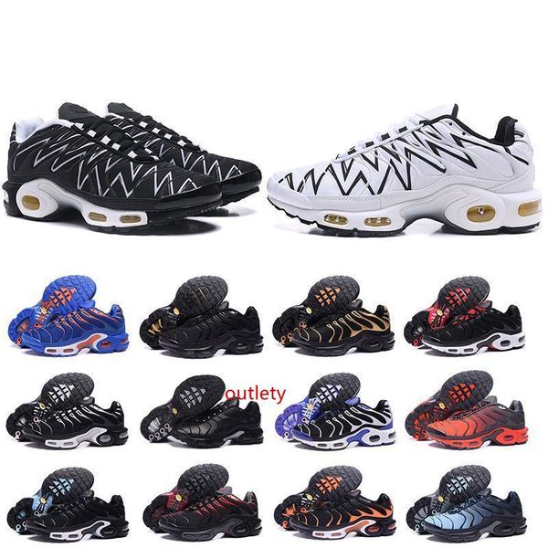

chaussure tn plus running shoes for men outdoor triple black white mens trainers hiking sports athletic sneakers size 7-12
