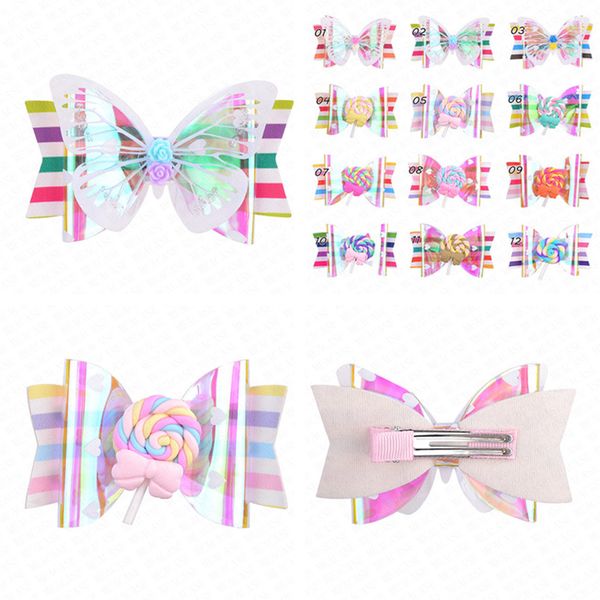 

summer rainbow lollipop cute children hairpin hair clips accessories for girls kids hair ornament barrettes hairclip headdress d62802, Slivery;white