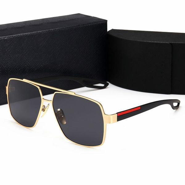 

2020 retro polarized mens sunglasses rimless gold plated square frame sun glasses fashion eyewear with case e16