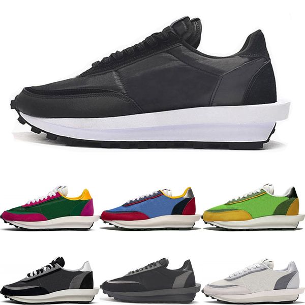

casual shoes ldv waffle daybreak trainers mens sneakers for women tripe s fashion shoes size eur 36-45, Black