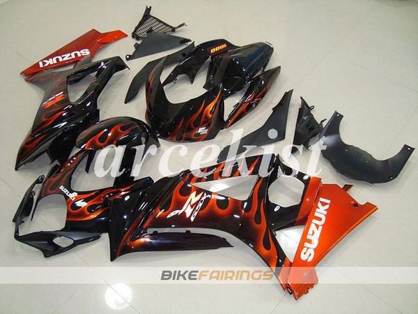 

4 подарки мотоцикл новый abs полный комплект обтекатели fit для suzuki gsx-r1000 2007 2008 07 08 gsxr1000 k7 комплект кузова orange flame