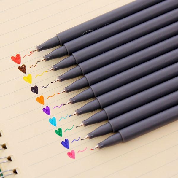 

10 colors/lot colorful gel pen cute drawing painting watercolor pen hook pens office school supplies escolar escolar