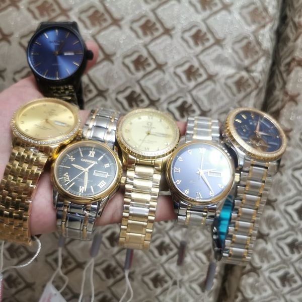 

высокое качество бренда carnival швейцарские механические часы 30m водонепроницаемый нержавеющей стали ремешок циферблат механические часы, Slivery;black