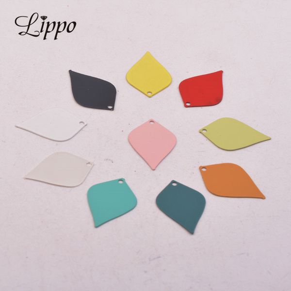 

100pcs ac10659 12*18mm brass small shape charms smooth pendant, Bronze;silver