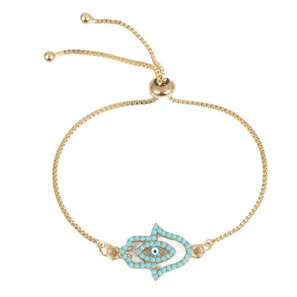 

fashion inlaid turquoise beads buddha hand bracelet woman jewelry, Golden;silver