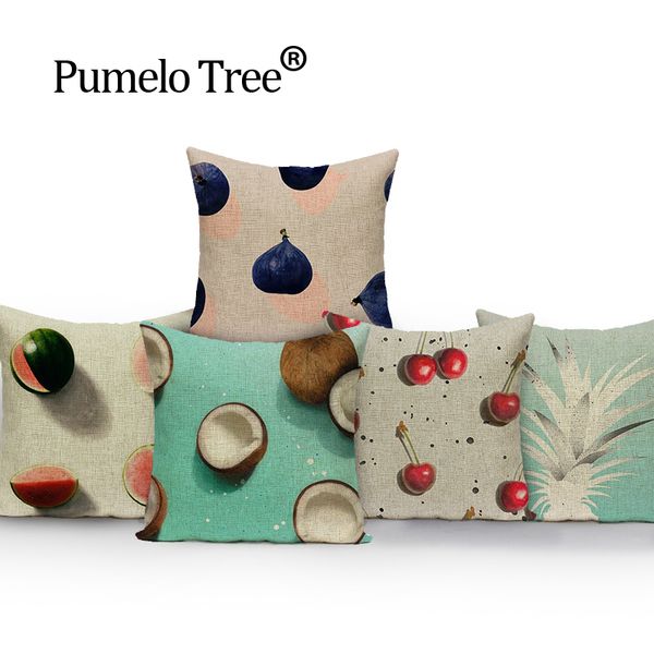 

3d fruit picture cushion cover colorful car beds gift pillow cover cherry lemon pillow covers decorative custom throw pillows