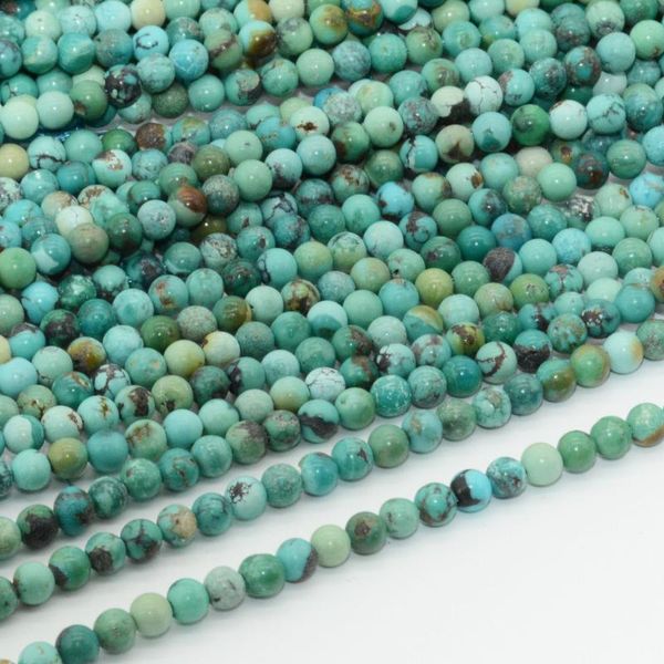 

natural hubei turquoise loose round beads 3.2mm