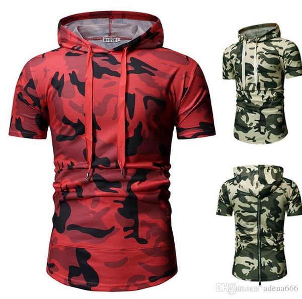 

роскошные мужские дизайнерские футболки мода лето футболка кран печати дизайнерская футболка хип-хоп камуфляж мужчины с капюшоном короткий р, White;black