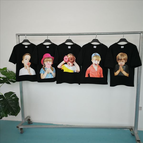 

doughnut boy fashion brand printed t-shirt street fashion man half sleeve male and female couples half sleeve, White