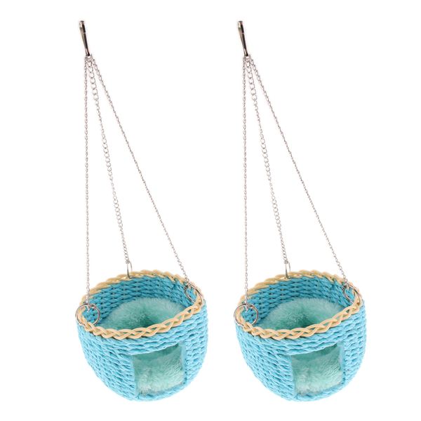 

2 шт домашнее животное маленькое животное хомяк висит игрушки домашнее животное висит гамак гнездо кровать случайный цвет